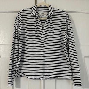 Frank & Eileen Patrick Striped Heritage Jersey Popover Henley Small